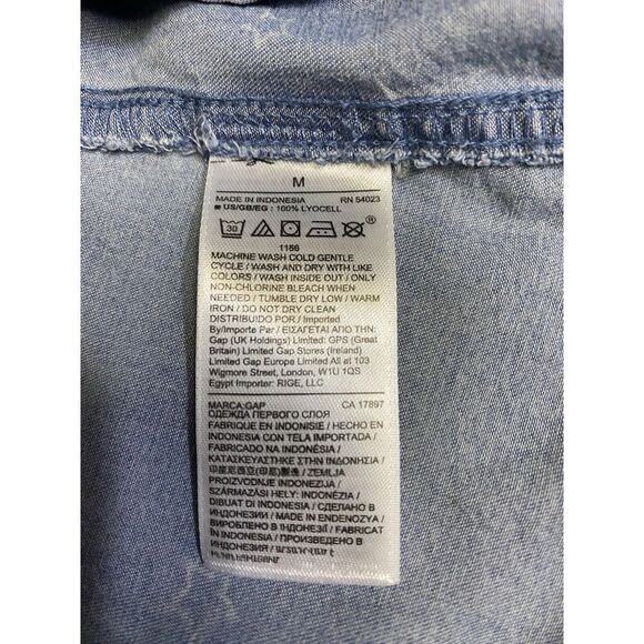 Gap Jean Button Down Shirt With Stars Women's Size M - Picture 12 of 15